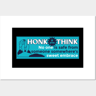No One Is Safe Bumper Sticker blue/blue Posters and Art